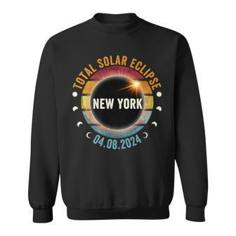 North America Total Solar Eclipse 2024 New York Usa Sweatshirt - Thegiftio UK