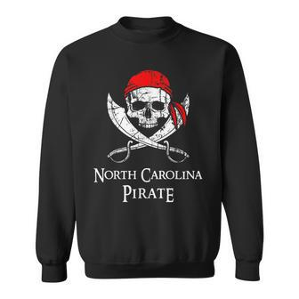 North Carolina Pirate Skull And Crossbones Flag State Pride Sweatshirt - Monsterry AU