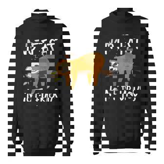 Not Fast Not Furious Cute Lazy Sloth Sweatshirt - Monsterry