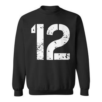 Number 12 Varsity Team 12Th Birthday & Twelve Years Old Sweatshirt - Monsterry CA