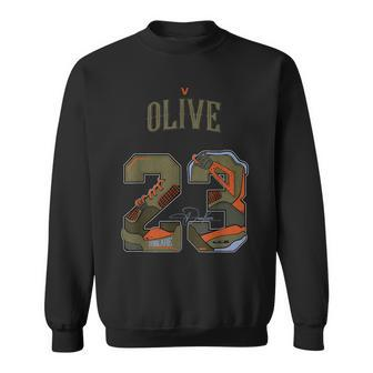 Number 23 Dirty Dunkare Olive 5S Matching Sweatshirt - Monsterry CA