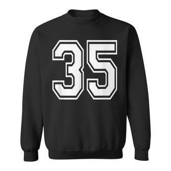 Number 35 Birthday Varsity Sports Team Jersey Sweatshirt - Monsterry CA