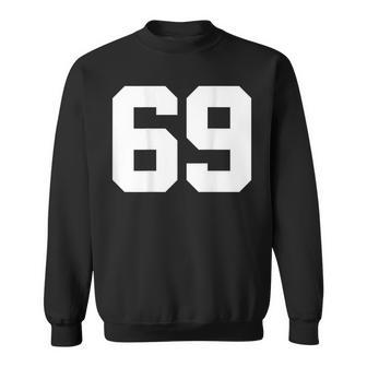 Number 69 Print On Back Only Cotton Team Jersey Sweatshirt - Monsterry UK