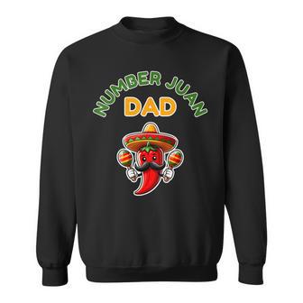 Number One Dad Mexican Fathers Day Padre Juan Men Sweatshirt - Thegiftio