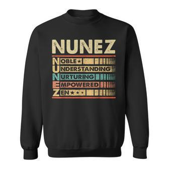 Nunez Family Name First Last Name Nunez Sweatshirt - Seseable