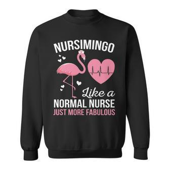 Nursimingo Pink Flamingo Nurse Sweatshirt | Mazezy