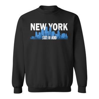 Ny State Of Mind New York City Souvenir Skyline Sweatshirt - Monsterry CA