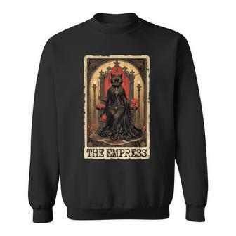 Occult Goth The Empress Tarot Card Black Cat Witchy Vintage Sweatshirt - Monsterry CA