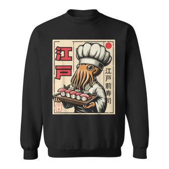 Octopus Chef Sushi Japanese Anime Kawaii Sweatshirt - Monsterry DE