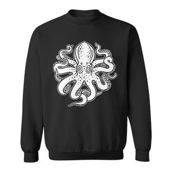 Octopus Old School Sailor Tattoo Clipper Ship And Swallows Sweatshirt - Monsterry DE