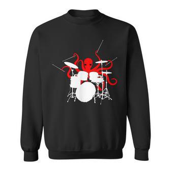 Octopus Playing Drums Drummer Musician-Octopus Lover Sweatshirt - Monsterry AU