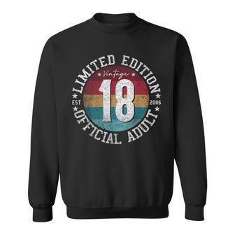 Official Adult 18Th Birthday 18 Year Old Sweatshirt - Seseable