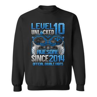 Official Double Digits Level 10 Unlocked 10Th Birthday Sweatshirt | Mazezy