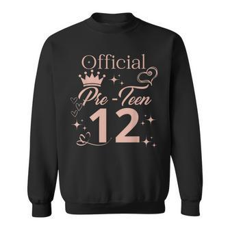 Official Pre-N 12 Rose Theme Girl's 12Th Birthday Party Sweatshirt - Seseable