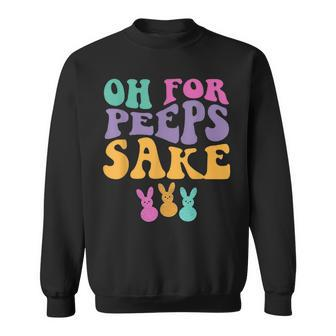 Oh For Bunnies Sake Cute Leopard Bunny Happy Easter Day 2024 Sweatshirt - Seseable