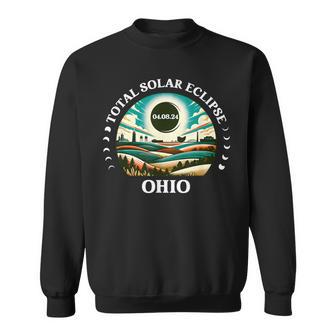 Ohio Eclipse 40824 Retro America Total Solar Eclipse 2024 Sweatshirt - Monsterry UK