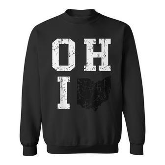 Ohio Map Oh Home Shape State Vintage Grunge Sweatshirt - Monsterry AU