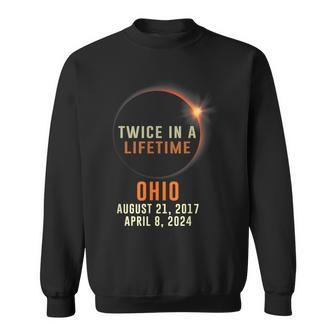 Ohio Total Solar Eclipse 2024 Twice In A Lifetime Sweatshirt | Mazezy