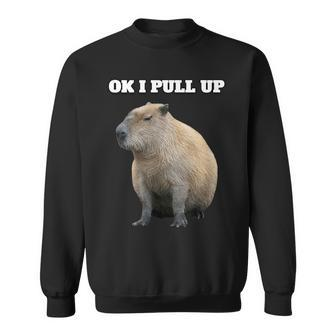 Ok Ich Ziehhe Capybara Hoch Sweatshirt - Seseable