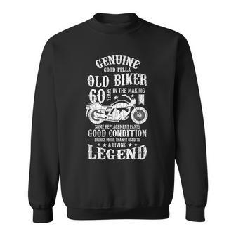 Old Biker 60Th Birthday Motorcycles Bike Graphic Sweatshirt - Thegiftio UK