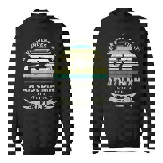 Old Man With A Rifle Gun Dad Sweatshirt - Thegiftio UK