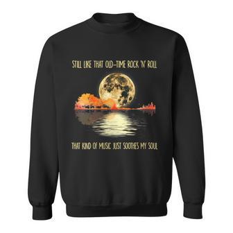 Still Like That Old Time Rock N Roll Guitar Moon Tree Hippie Sweatshirt - Monsterry AU