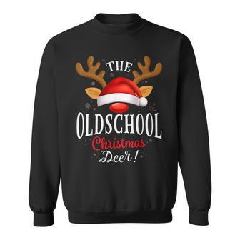 Oldschool Christmas Deer Pjs Xmas Family Matching Sweatshirt - Monsterry DE