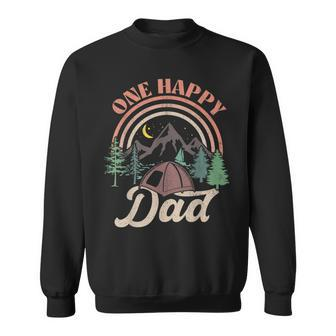 One Happy Dad Happy Camper Matching Family First Birthday Sweatshirt - Seseable