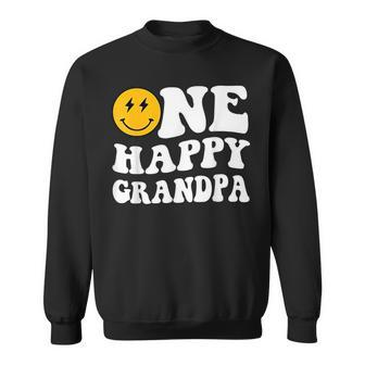 One Happy Dude 1St Birthday One Cool Grandpa Family Matching Sweatshirt - Seseable