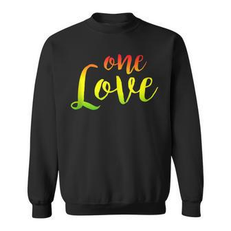 One Love Rasta Reggae Roots Clothing Peace Love Sweatshirt - Monsterry AU