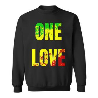 One Love Rastafari Colors For Peace & Reggae Lover Sweatshirt - Monsterry AU