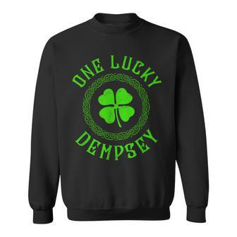One Lucky Dempsey Irish Family Four Leaf Clover Sweatshirt - Thegiftio