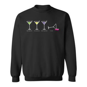 One Two Three Martini Floor For Martini Lovers Cocktail Fans Sweatshirt - Monsterry