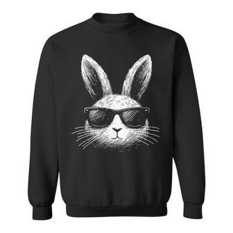 Ostertag Hasengesicht Mit Sonnenbrille Herren Jungen Kinder Ostern Sweatshirt - Seseable