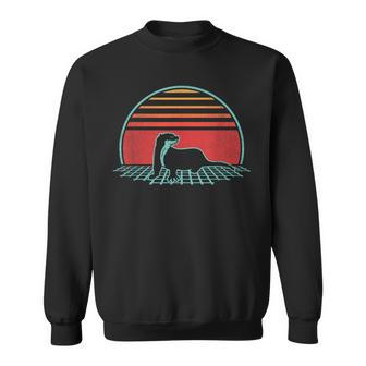 Otter Retro Vintage 80S Style Animal Lover Sweatshirt - Monsterry