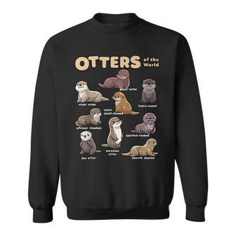 Otter Sea Animals Of The World Chibi Otter Lover Educational Sweatshirt - Monsterry DE