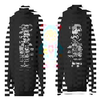 Ours En Peluche Hip-Hop Zombie Teddy Bear Streetwear Horror Drip Sweater e - Cadeauxyz