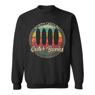 Outer Banks Retro Surfboards Vintage Surf Sweatshirt - Monsterry CA