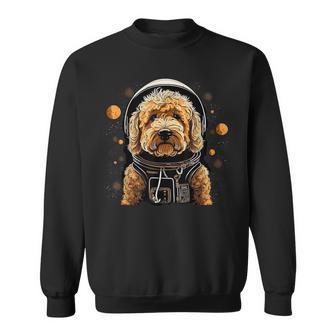 Outer Space Golden Doodle On Galaxy Astronaut Goldendoodle Sweatshirt - Monsterry DE