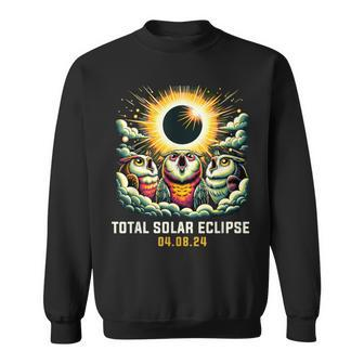 Owl Howling At Solar Eclipse Sweatshirt - Monsterry