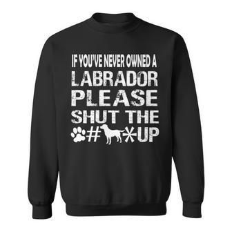 If You Have Never Owned A Labrador Please Shut The Up Sweatshirt | Mazezy UK