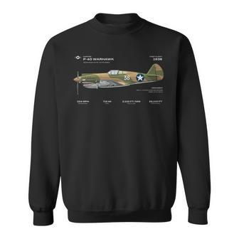 P-40 Warhawk Us Wwii Airplane Historic War Bird Fighter Bomb Sweatshirt - Monsterry CA