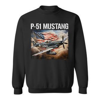 P-51 Mustang American Ww2 Fighter Airplane P-51 Mustang Sweatshirt | Mazezy