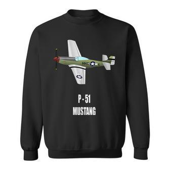 P-51 Mustang World War Ii Military Airplane Sweatshirt - Monsterry UK