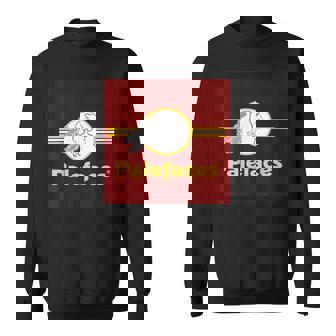 Palefaces With Maroon Background Sweatshirt - Monsterry