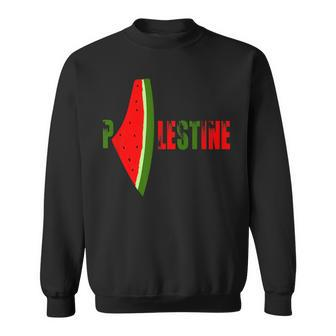Palestine Watermelon Palestine Flag Watermelon Palestine Map Sweatshirt - Monsterry UK