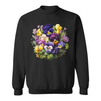 Pansies Flowers Pansy Lover Gardening Gardener Sweatshirt - Seseable