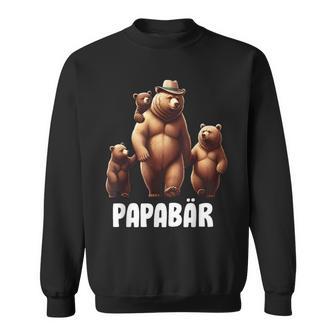 Papa Bärater 3 Kinder Familien Papaatertag Sweatshirt - Geschenkecke