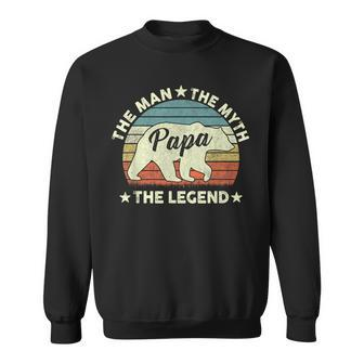 Papa Bear For Father's Day The Man Myth Legend Sweatshirt - Monsterry