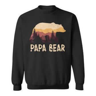 Papa Bear Father's Day Idea Fun Sweatshirt - Monsterry AU